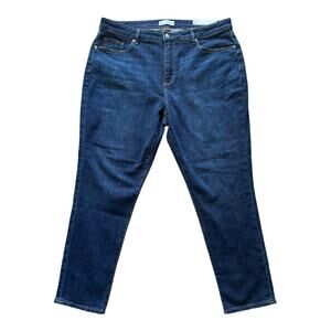 Loft Women's The Curvy Skinny Fit Mid Rise Jeans Regular Size32/14 Stretch‎